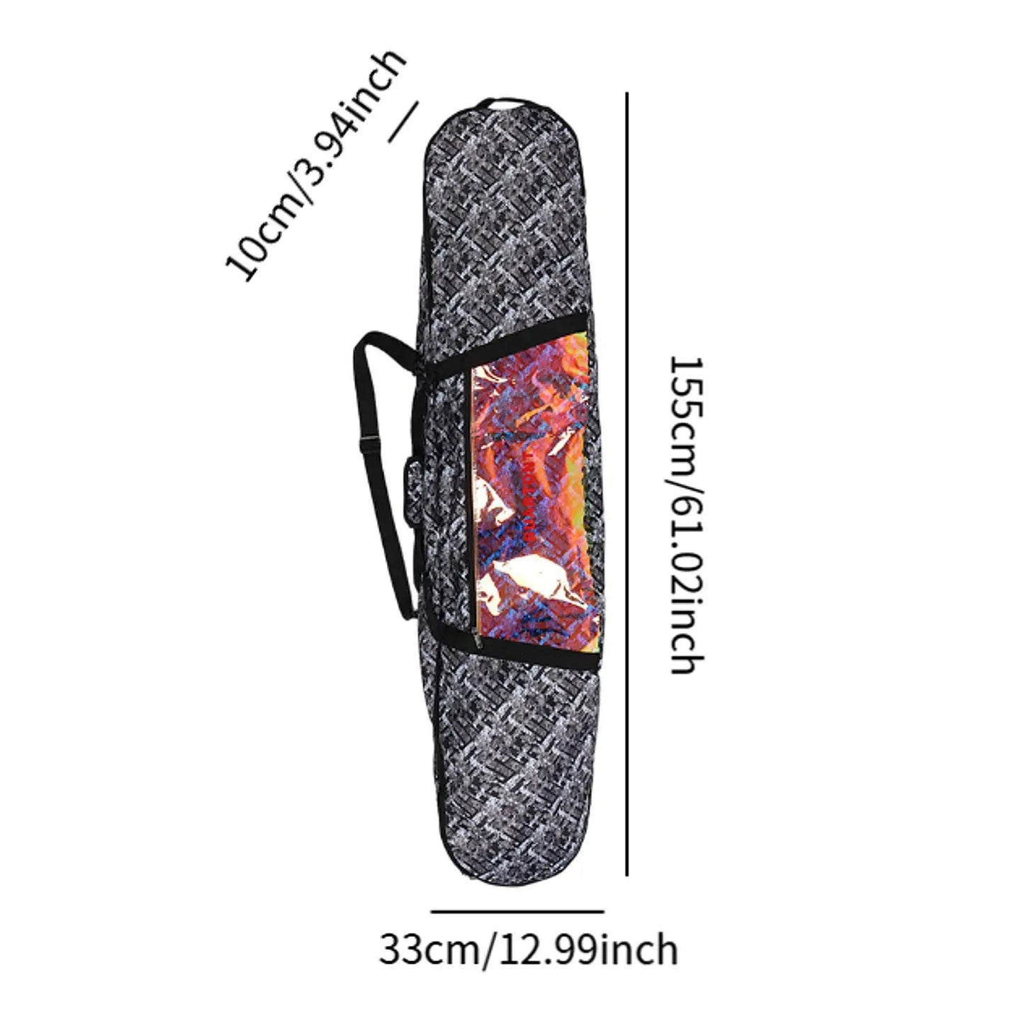Ski Bag Snowboard Bag Wheeled Carrier Bag Carry Case Snowboard Backpack Ski Equipment Bag for Winter Sports Outdoor Skiing