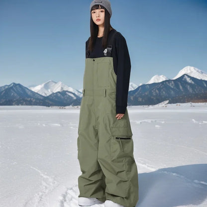 Winter Warm Windproof Skiing Pants Man Snowboard Clothing Woman New Snow Cargo Pants Loose Hip-hop Overalls Alpine Sport Trouser