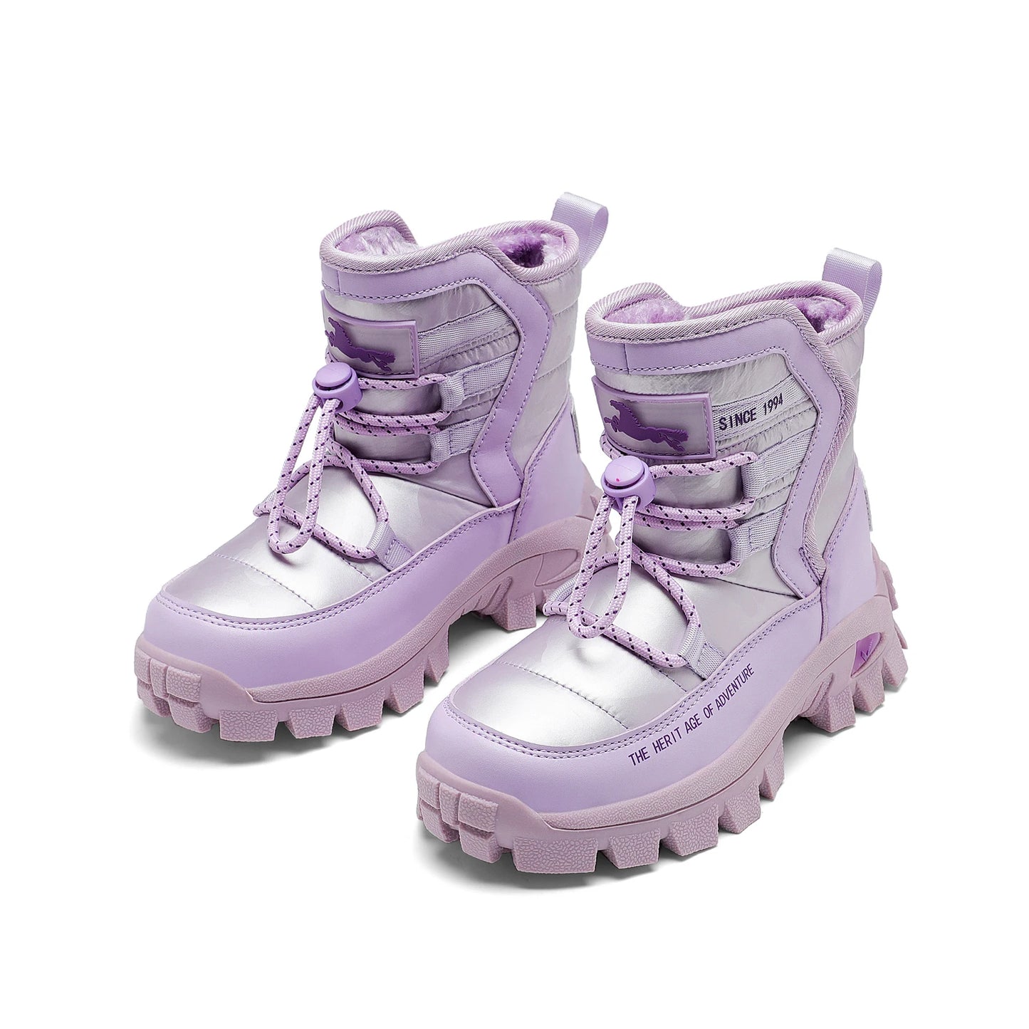 JMFCHI Kids Snow Boots Boys Hiking boots for Kids Waterproof Winter Snow Boots for Girls Warm Fur Lined Slip Resistant Outdoor