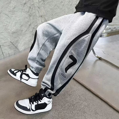 New Boy Cargo Pants Children Casual Cotton Sweatpants Three-dimensional High Visibility High Street Sports Pants Kids Clothes