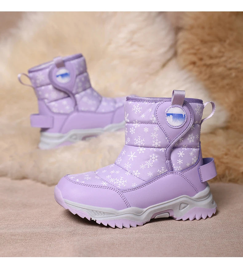 Hot Sell Girls Boots Children Snow Boots For Boys Fashion Sneakers Winter Kids Warm Snow Boots Sport Fashion Leather Shoes