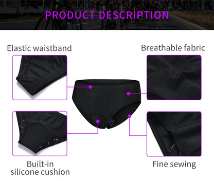 WOSAWE Women Cycling Underwear 3D Padded Shockproof Mountain MTB Bicycle Shorts Riding Bike Sport Underwear Tights Shorts