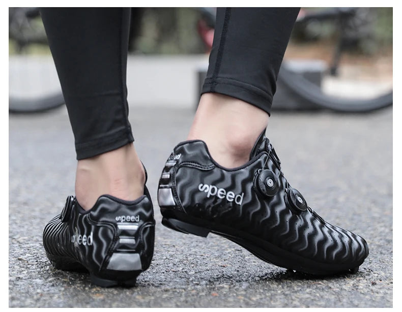Professional Men Cycling Shoes Breathable Hard-Soled Booster Road Cycling Lock Shoes Women SPD Road Cycling Competition Shoes
