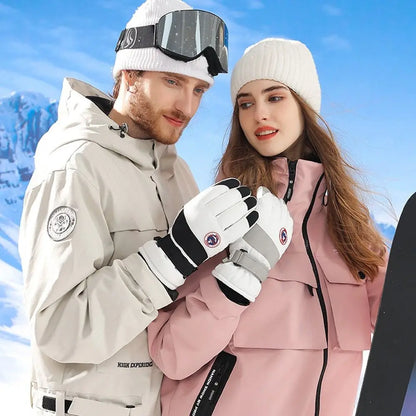 Winter Snowboard Ski Gloves Non-slip Touch Screen Waterproof Motorcycle Cycling Plush Warm Riding Gloves High-quality