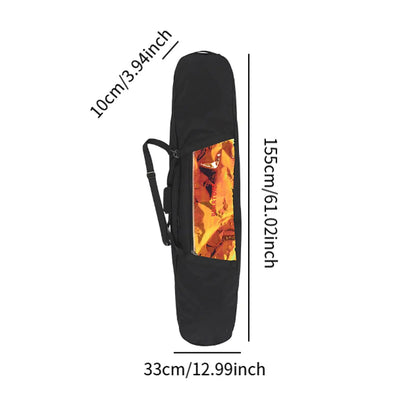 Ski Bag Snowboard Bag Wheeled Carrier Bag Carry Case Snowboard Backpack Ski Equipment Bag for Winter Sports Outdoor Skiing