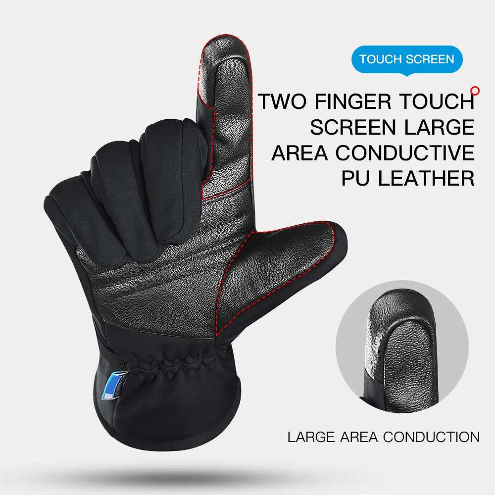 Winter Outdoor Snowy Cycling Skiing Sports Mountaineering Warm Windproof Waterproof Durable Waterproof Ski Thick Gloves