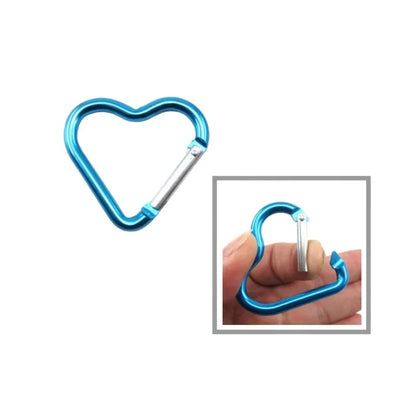 Outdoor Carabiner Heart Shape Keychain Clip Aluminum Alloy Rings Climbing Clips Spring Snap Hook Carabiner Durable