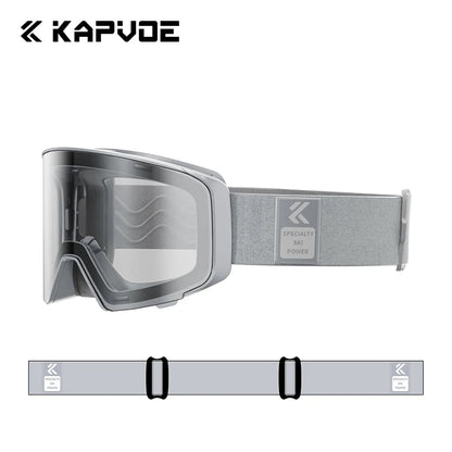 Kapvoe Photochromic Snow Goggles Men Ski Goggles Snowboard Anti-Fog Mask for Women UV400 Protection Glasses Snowmobile Winter