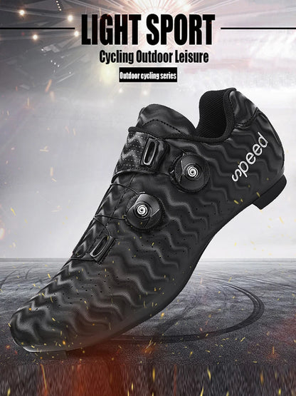 Professional Men Cycling Shoes Breathable Hard-Soled Booster Road Cycling Lock Shoes Women SPD Road Cycling Competition Shoes