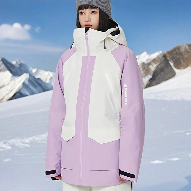 Woman Waterproof Skiing Jackets 2025 New Snowboard Coats Outdoor Sport Male Ski Jacket Men Warm Snowmobile Hooded Zipper Clothes