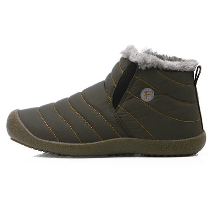 Men Winter Shoes Solid 3 Colors Men's Snow Boots Plush Inside Bottom Keep Warm Waterproof Ski Boots Plus Size 36 - 48