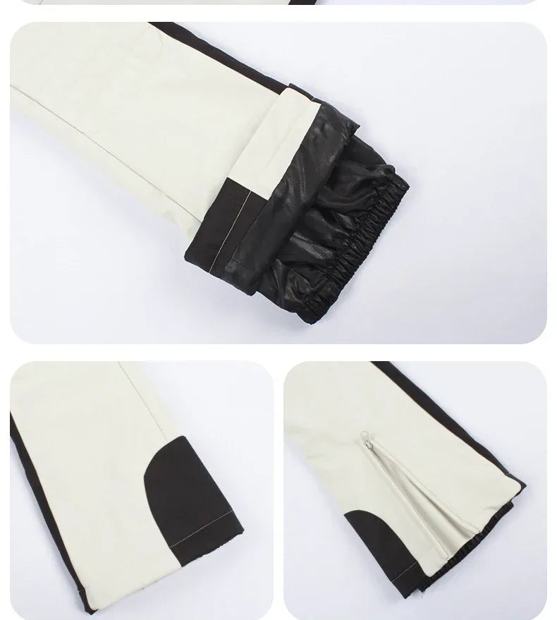 Ladies High Elasticity Skiing Pants Women Slim Winter Trousers 2025 Alpine Sport Ski Pants Outdoor Warm Waterproof Snow Clothes
