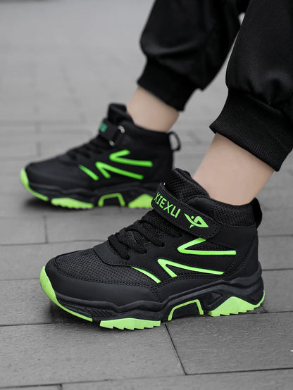 Boys' boots, children's sports shoes, autumn and winter outdoor hiking shoes, high-quality ankle boots for middle-aged and young