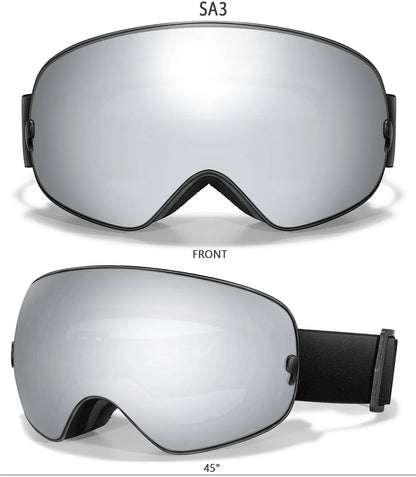 Men Women Outdoor Sports Ski goggles Anti-fog Snowboarding Snowmobile Glasses UV400 Charngeable Lens Teen Charistmas Cycling