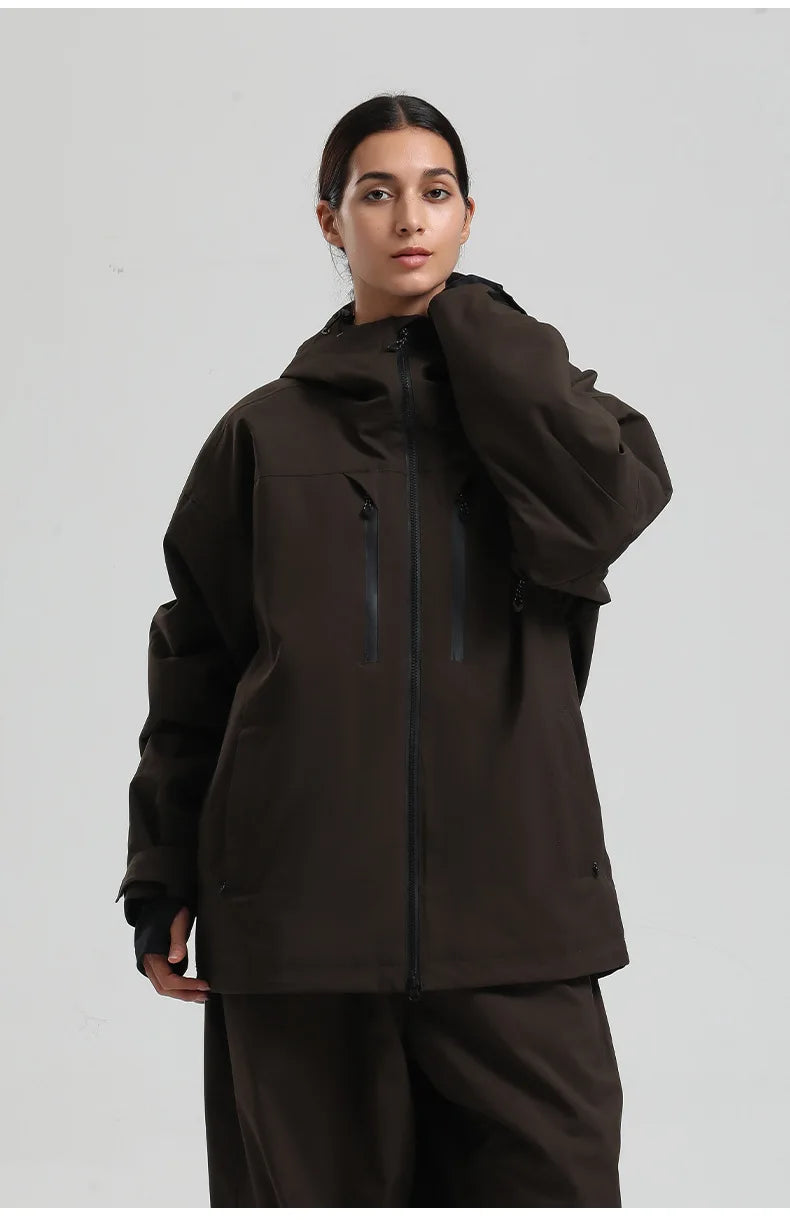 New Men Ski Jacket Waterproof Windproof Warm Breathable Snowboarding Coat 2025 Winter Sports Unisex Polyester Skiing Top Outdoor
