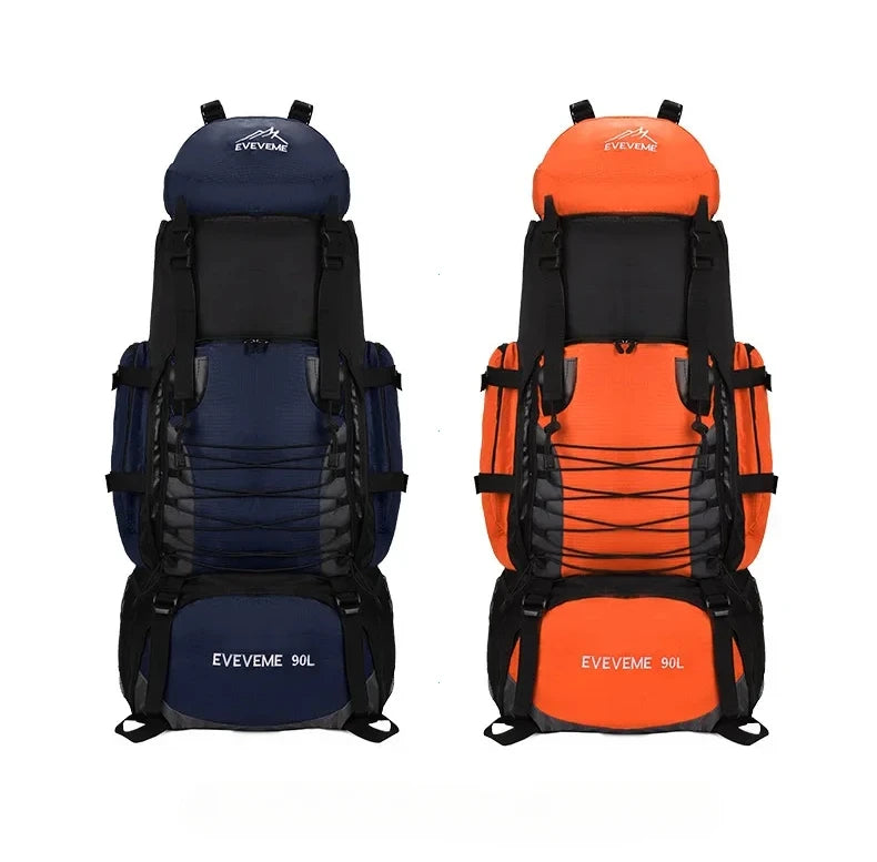 90L Large Capacity Travel Backpack Men Women Camping Hiking Climbing Mountaineering Bags Outdoor Sports Shoulder Rucksack