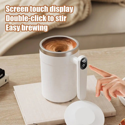 Automatic Stirring Cup Rechargeable Magnetic Mixer Electric Portable Coffee Mug Intelligent Coffee Mug Stainless Steel Coffee Mu