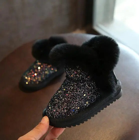 2023 Winter Kids Fashion snow boots thick Child Genuine Leather warm plush soft bottom baby girls boots winter ski boot for baby