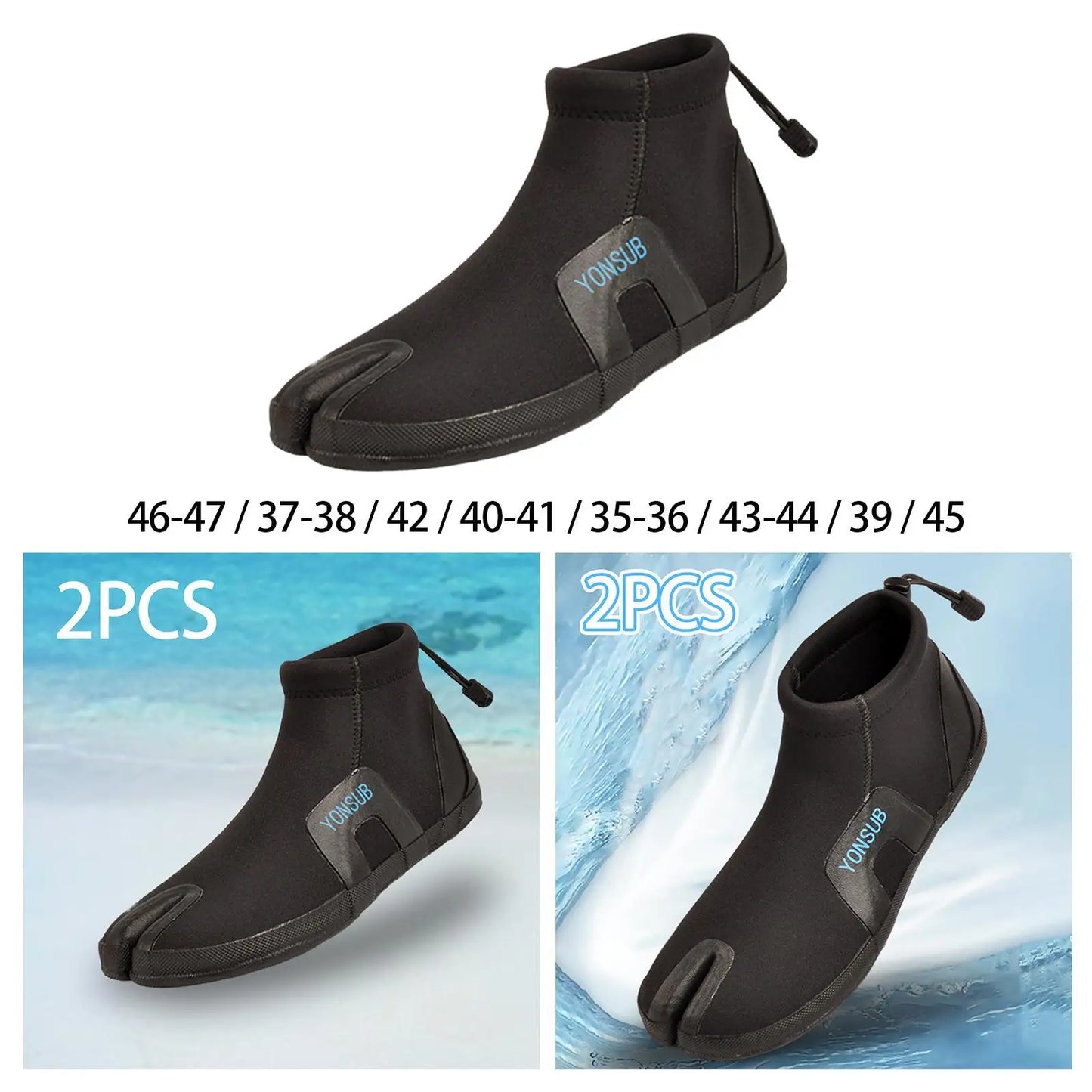 Scuba Snorkeling Dive Boots Wetsuit Booties 3mm Neoprene Diving Boots Surf Boots for Rafting, Windsurfing, Kayak, Drifting