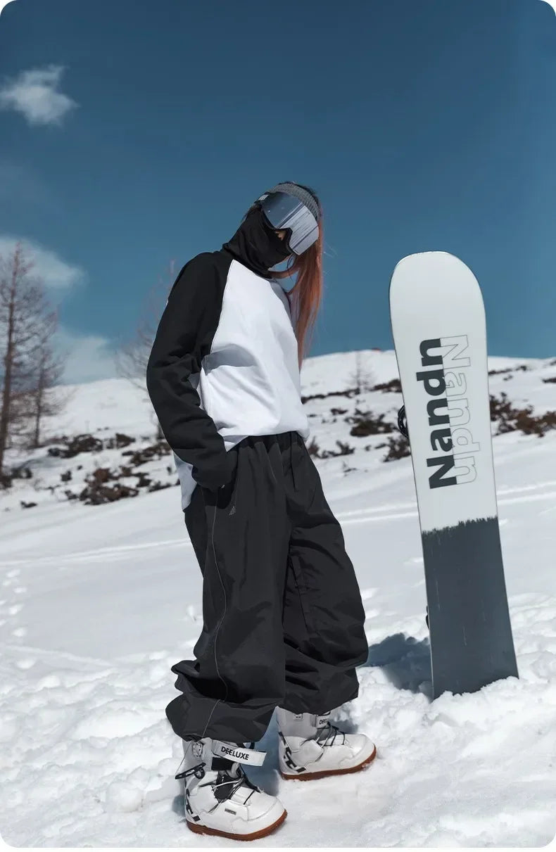 Snowboarding Single Board Waterproof Loose Fit Wear Resistant Professional Double Board Ski Pants Snowboard Pants For Men Women