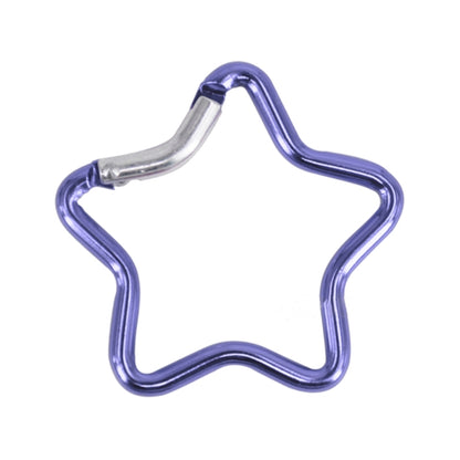 Aluminum Alloy Outdoor Star Shaped Spring Locking Carabiner Clip Keychains for Backpack Camping Hiking Traveling