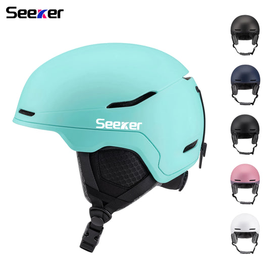 Seeker Winter Ski Helmet One-piece Adult Children Universal Snow Helmet Skating Ski Snowboard Outdoor Sports Safety Helmets