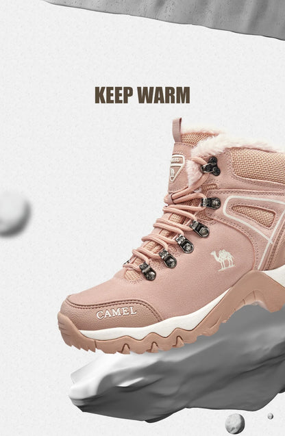 GOLDEN CAMEL Waterproof Hiking Shoes Military Hiking Boots High Top Trekking Shoes for Women 2024 Autumn Non-slip Wear-resistant