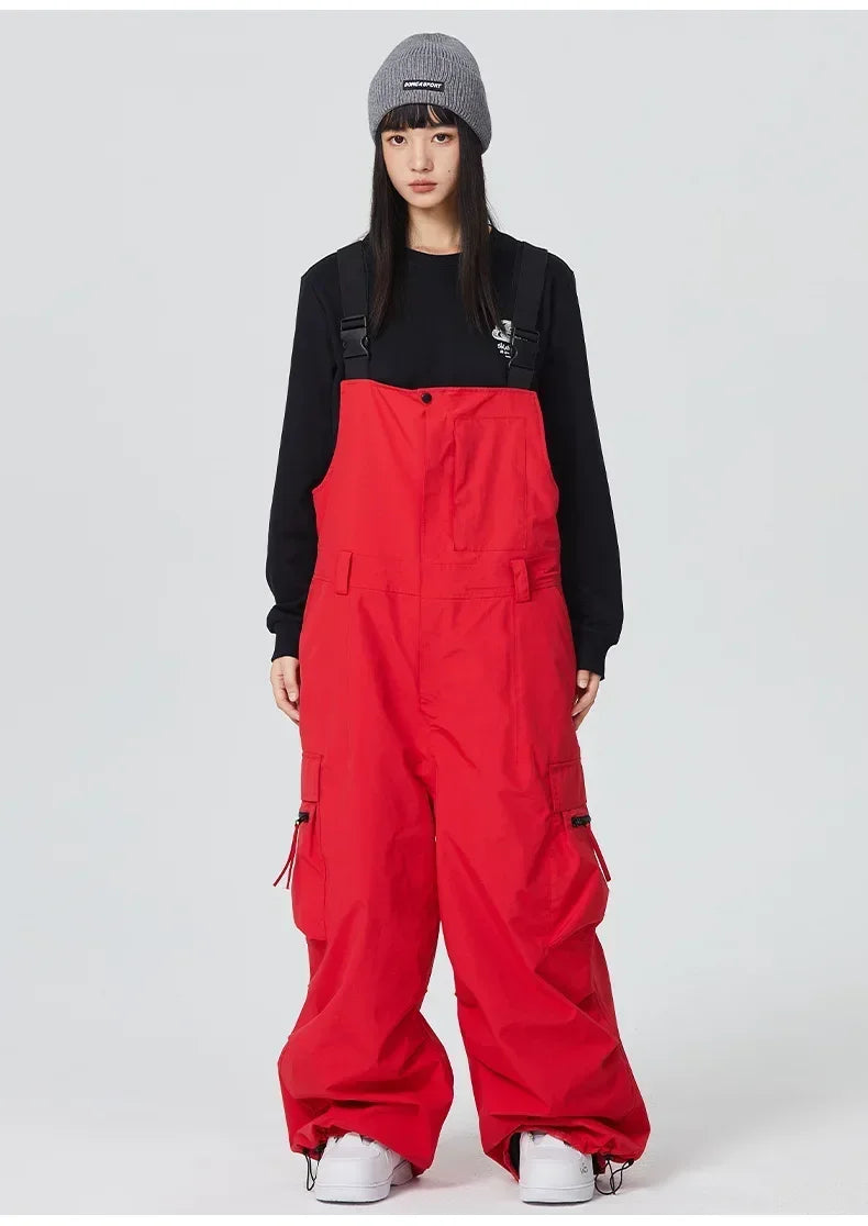 Winter Warm Windproof Skiing Pants Man Snowboard Clothing Woman New Snow Cargo Pants Loose Hip-hop Overalls Alpine Sport Trouser