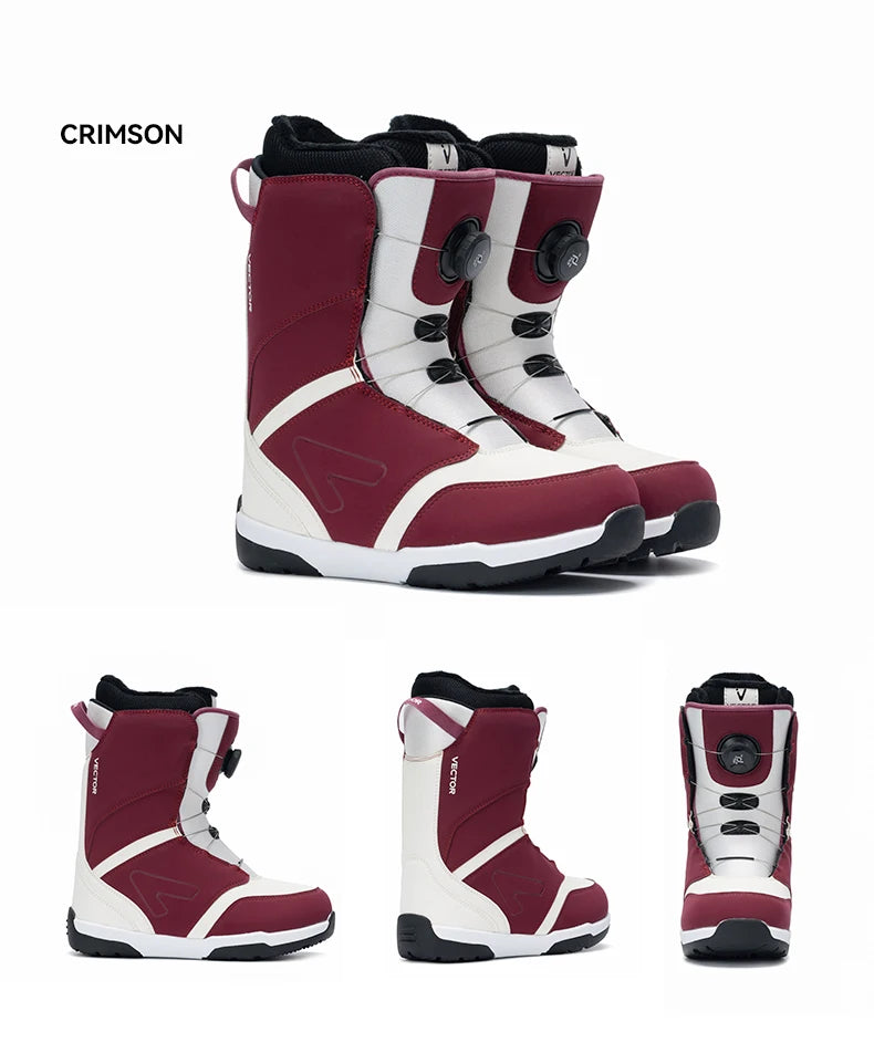 VECTOR Professional Women Man Ski Shoes Warm Waterproof Snowboard Boots Non-slip Leather Breathable Snow Boots Equipment