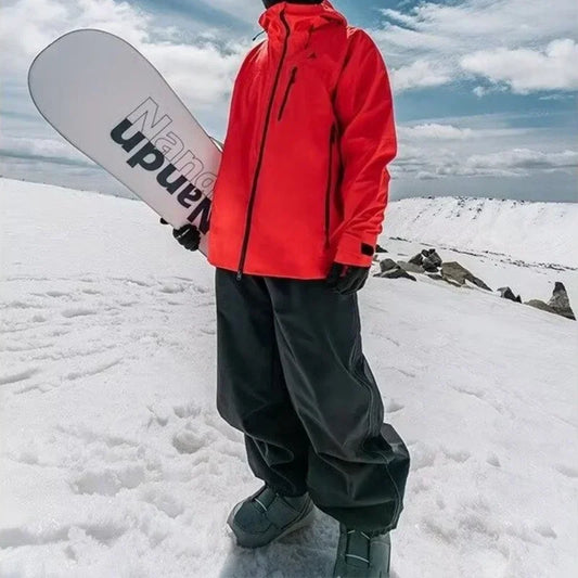 Snowboarding Single Board Waterproof Loose Fit Wear Resistant Professional Double Board Ski Pants Snowboard Pants For Men Women