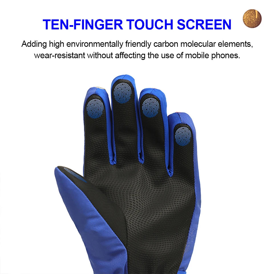 KoKossi Winter Children Ski Gloves Keep Finger Warm Thicken Waterproof Snowboard Snow Kids Gloves For Boys Girls Windproof