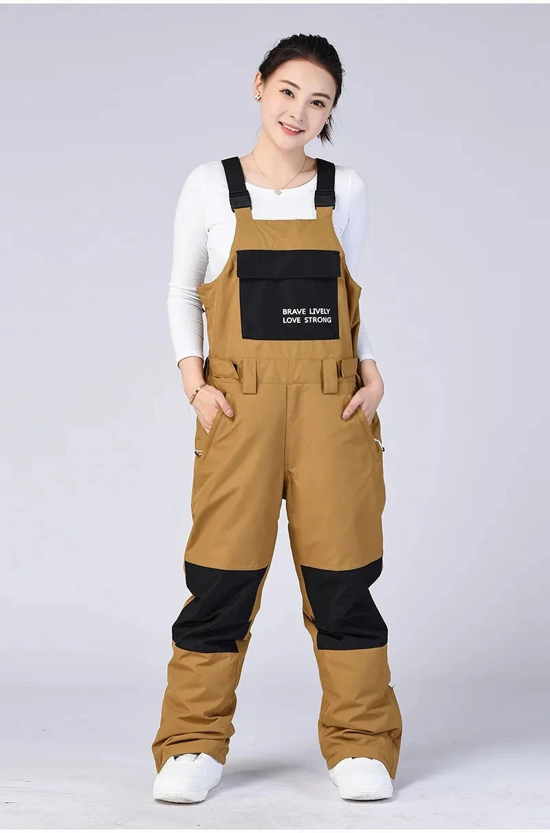 New Men and Women Winter Outdoor Ski Pants Windproof Waterproof Warm Breathable Snowboarding Pants Snow Sports Bibs Pants
