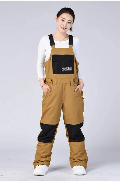 New Men and Women Winter Outdoor Ski Pants Windproof Waterproof Warm Breathable Snowboarding Pants Snow Sports Bibs Pants
