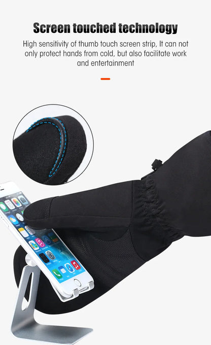 Winter Gloves Crab Finger Style Heating Hand Warm Electric Thermal Gloves Waterproof Snowboard Cycling Motorcycle Bicycle Skiing