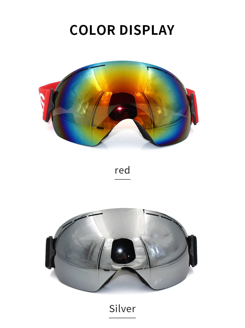 LIGHTWEIGHT Professional Ski Goggles Men UV400 Adult anti-fog Snowboard Skiing Glasses Women Ultra-light Winter Snow Eyewear