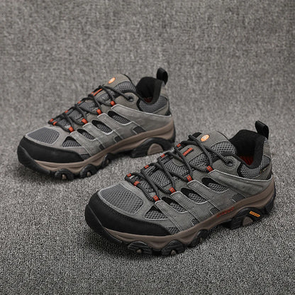 HIKEUP Hiking Shoes Men Designer Climbing Trekking Sneakers for Men Leather Outdoor Sports Work Man Shoes Run Shoes
