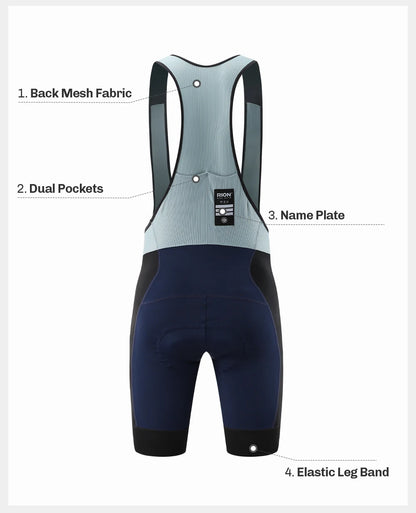 RION Cycling Bib Shorts Men Mountain Bike MTB Padded Tights Bicycle Clothes Pro Male Bibs Dolomiti 8H Long Distance Road Riding