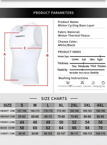GRSRXX Thermal Winter Cycling Jacket MTB Bike Coat Bicycle Coat Sleeveless  Long Sleeve Clothing Cycling Jersey Ciclismo Unisex