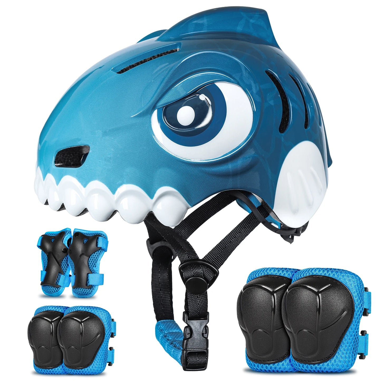 FUNWICT Kids Bicycle Helmet Children Sports Safety Protection Knee Elbow Pad Sets Balance Bike Roller Skating Cycling Helmets