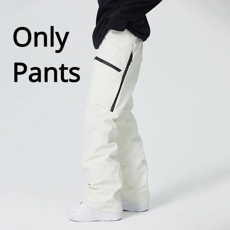 2025 Winter Women Ski Pants Snowfield Windproof Snowboard Sport Trousers Warm Man Loose Overalls New Pro Waterproof Skiing Pants
