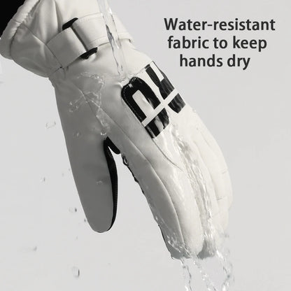 Waterproof ski gloves for women, warm and windproof for men, with added insulation and thickness. Suitable for cycling, outdoor