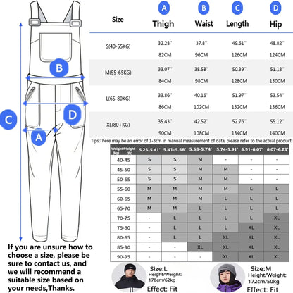 Winter Warm Windproof Skiing Pants Man Snowboard Clothing Woman New Snow Cargo Pants Loose Hip-hop Overalls Alpine Sport Trouser