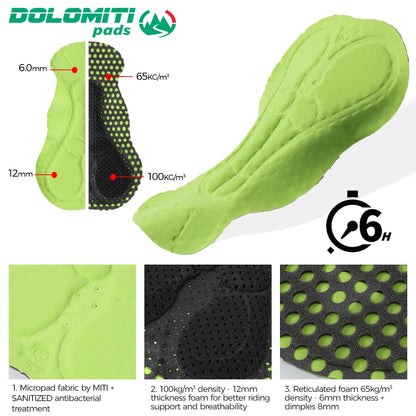 RION Cycling Bib Shorts Men Mountain Bike MTB Padded Tights Bicycle Clothes Pro Male Bibs Dolomiti 8H Long Distance Road Riding