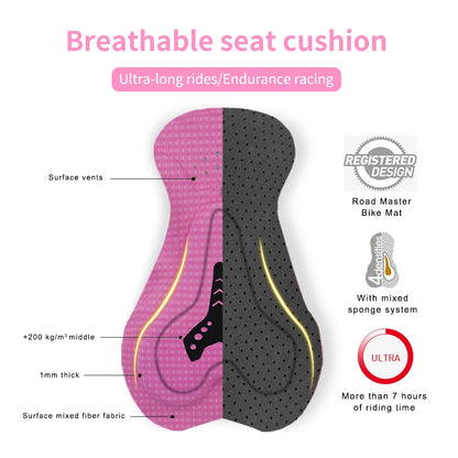 X-Tiger Women Pro Cycling Bib Shorts Summer Laika MTB Road Bicycle Shorts Women's Cycling Suspenders With ST-MULTI cushion