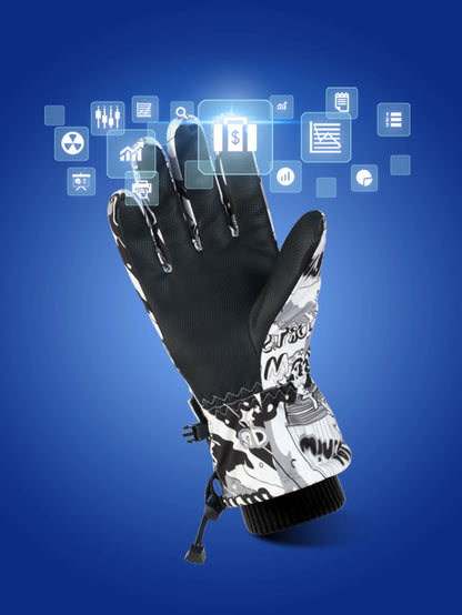 Winter Warm Ski Gloves Outdoor Cycling Gloves Thicken Thermal Waterproof Touch Screen Windproof Warm Sports Gloves Snowboarding