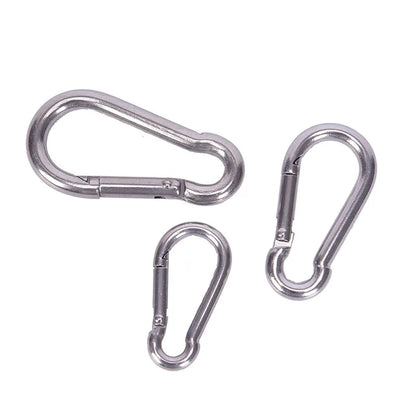 304 Stainless Steel M4 M5 M6 M7 M8 Multifunctional Spring Snap Carabiner Quick Link Lock Ring Hook