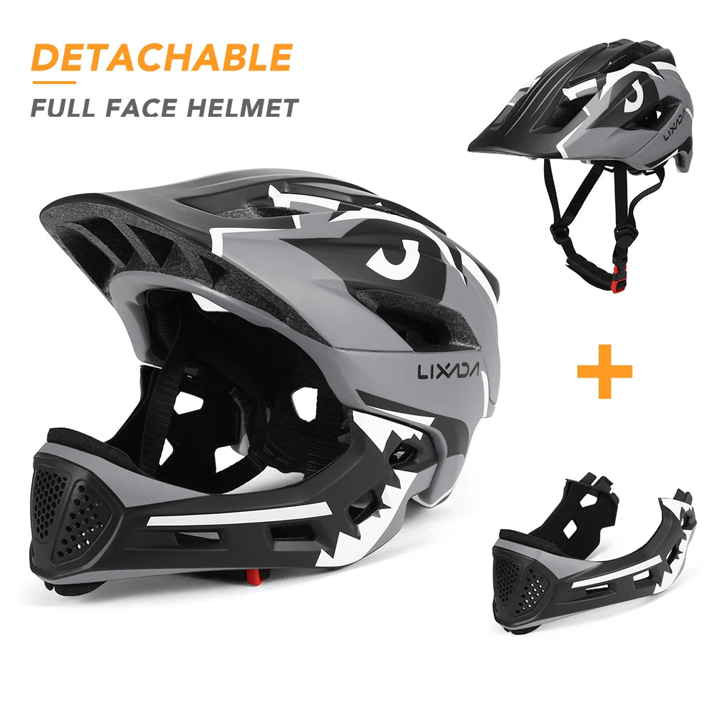 Kids Detachable Full Face Helmet Children Sports Safety Helmet for Cycling Skateboarding Roller Skating