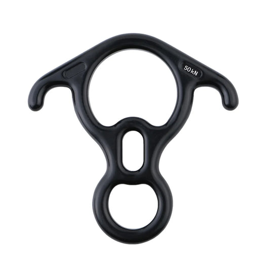 Rock Climbing Descender OX Horn 8 Descend Ring Downhill Eight Ring With Bent-ear Rappelling Gear Belay Device Equipment
