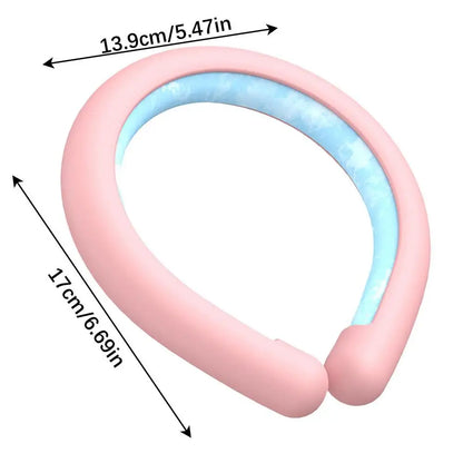 Wearable ice neck wrap summer heatstroke prevention Outdoor sports cooling tube Reusable Cold gel Neck cooler for hiking running