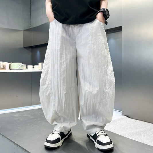 New Boys Pants With Side Pockets Teen Boys Utility Pants Teen Harem Trousers Toddler Bite-Proof Hiking Mosquito Pants Age 4-14Y